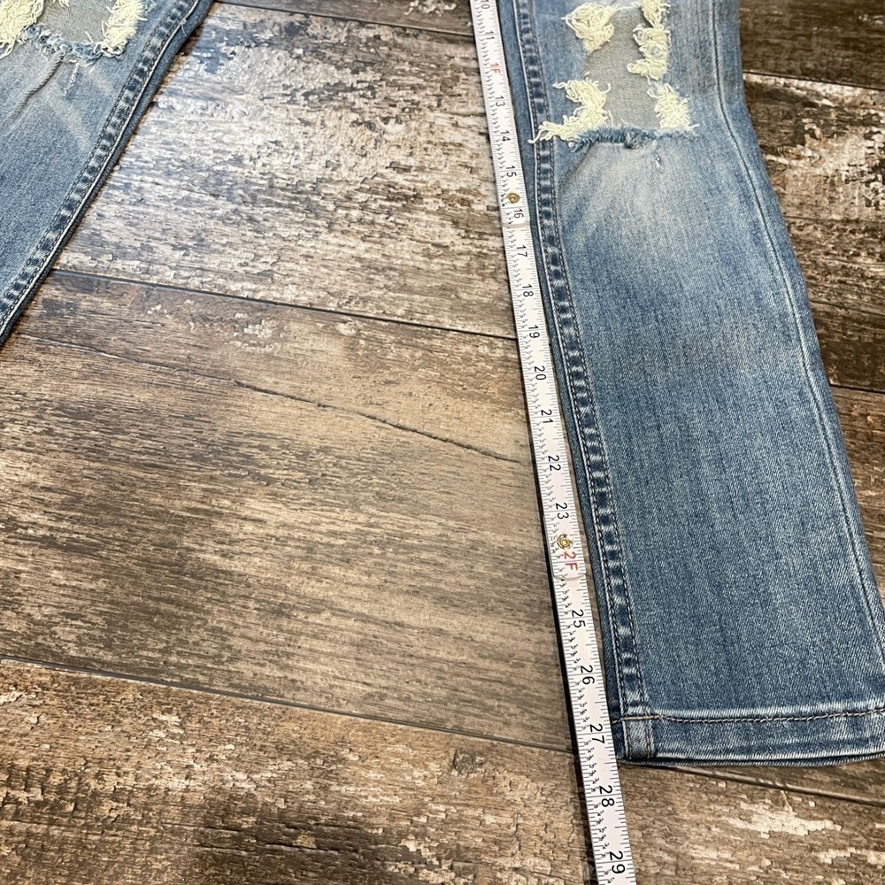Stampd Jeans Womens Size 28 Pacific Blue Busted Knee Distressed $300 Retail NEW - Picture 15 of 15
